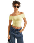 Buttery Soft Off Shoulder Shirt - Short Sleeve