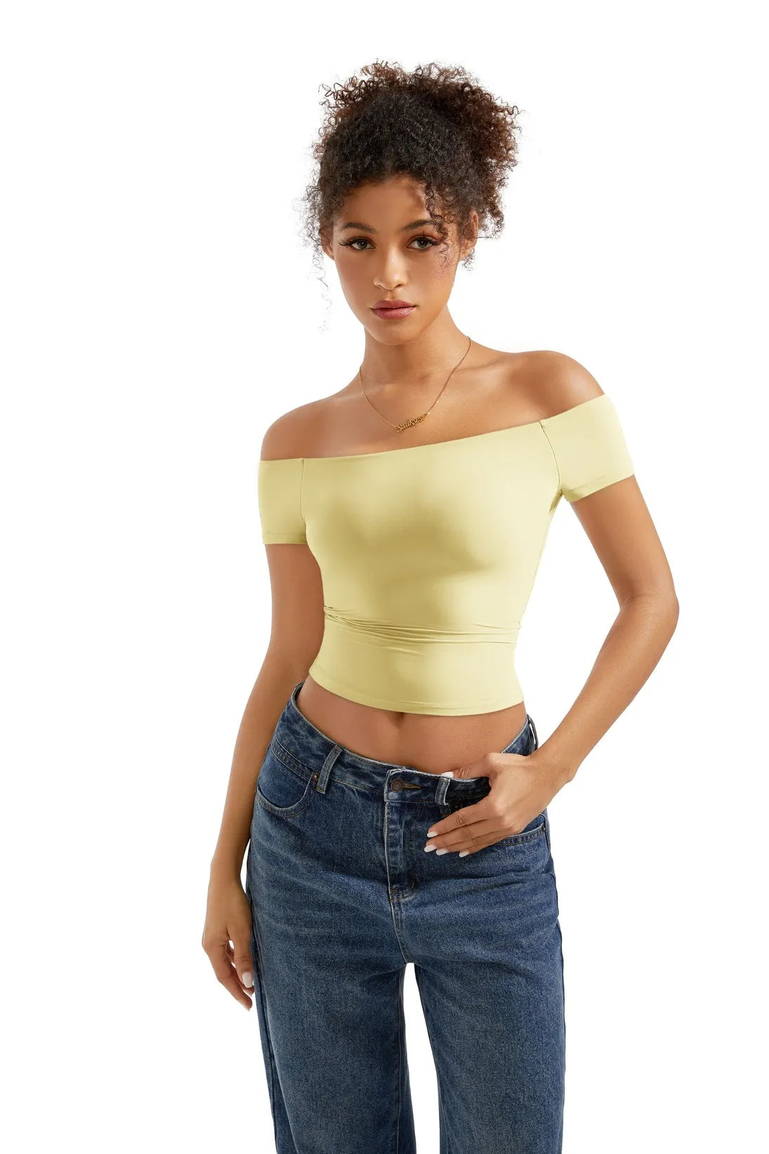 Buttery Soft Off Shoulder Shirt - Short Sleeve