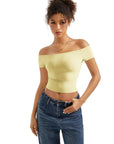 Buttery Soft Off Shoulder Shirt - Short Sleeve