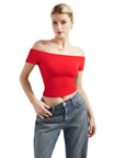 Buttery Soft Off Shoulder Shirt - Short Sleeve