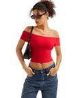 Buttery Soft Off Shoulder Shirt - Short Sleeve