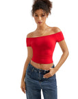 Buttery Soft Off Shoulder Shirt - Short Sleeve