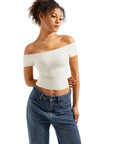 Buttery Soft Off Shoulder Shirt - Short Sleeve