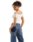 Buttery Soft Off Shoulder Shirt - Short Sleeve