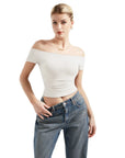 Buttery Soft Off Shoulder Shirt - Short Sleeve