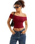 Buttery Soft Off Shoulder Shirt - Short Sleeve