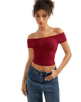 Buttery Soft Off Shoulder Shirt - Short Sleeve