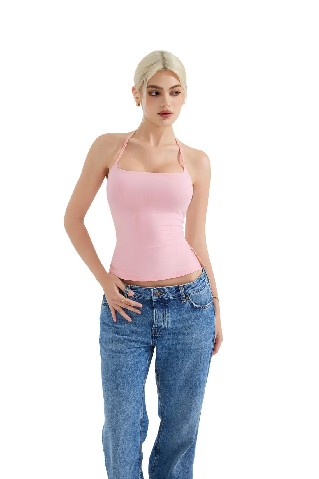 Butterweiches Cami-Neckholder-Tanktop