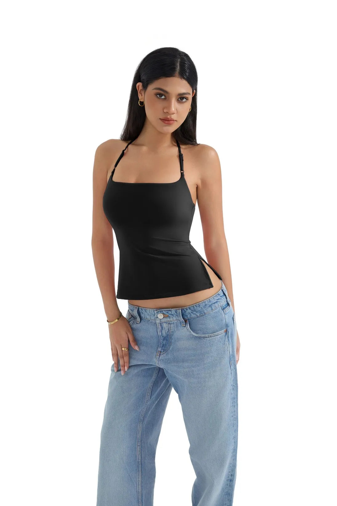 Butterweiches Cami-Neckholder-Tanktop