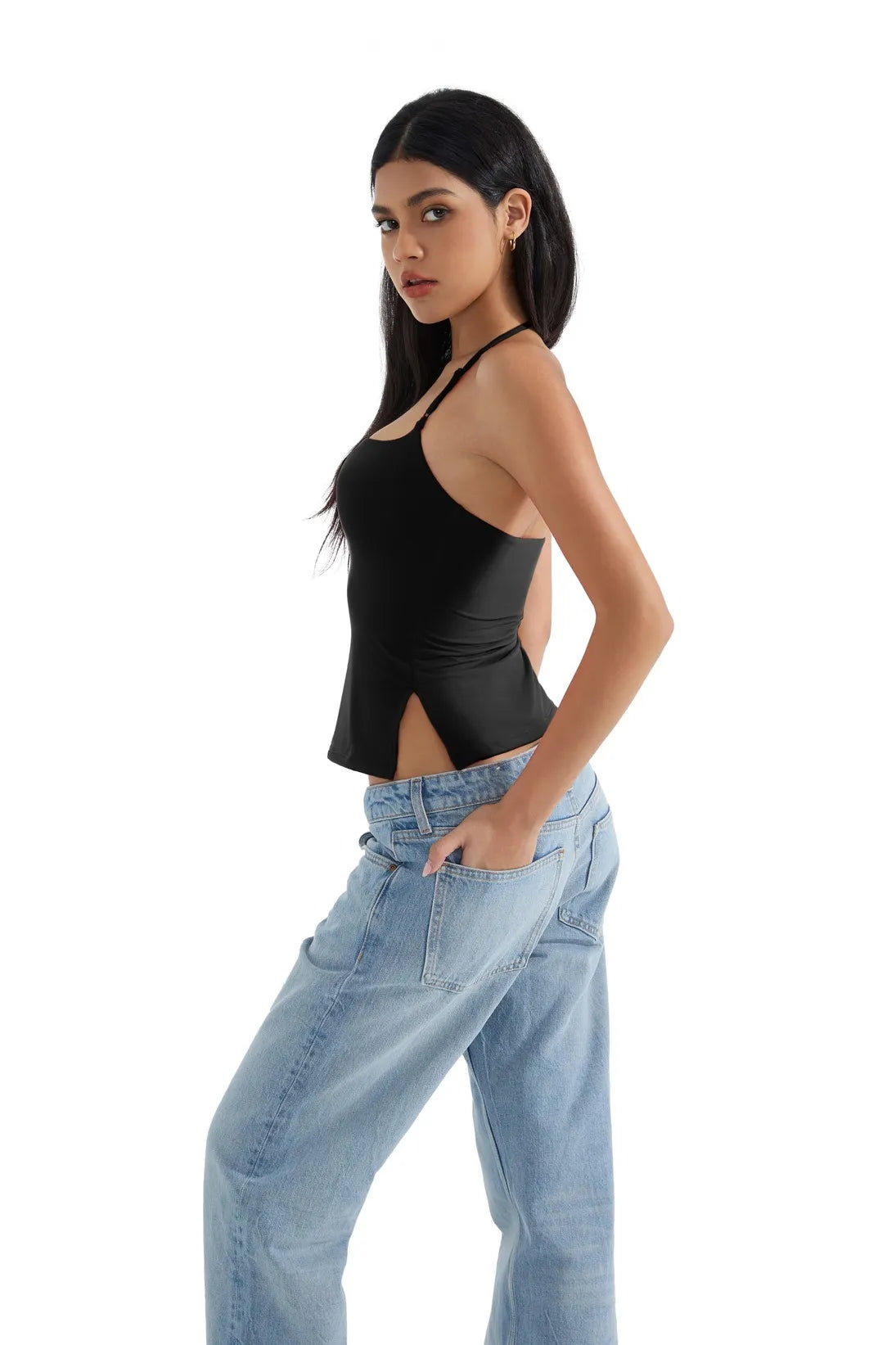 Butterweiches Cami-Neckholder-Tanktop