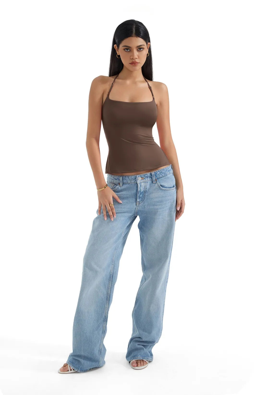 Butterweiches Cami-Neckholder-Tanktop