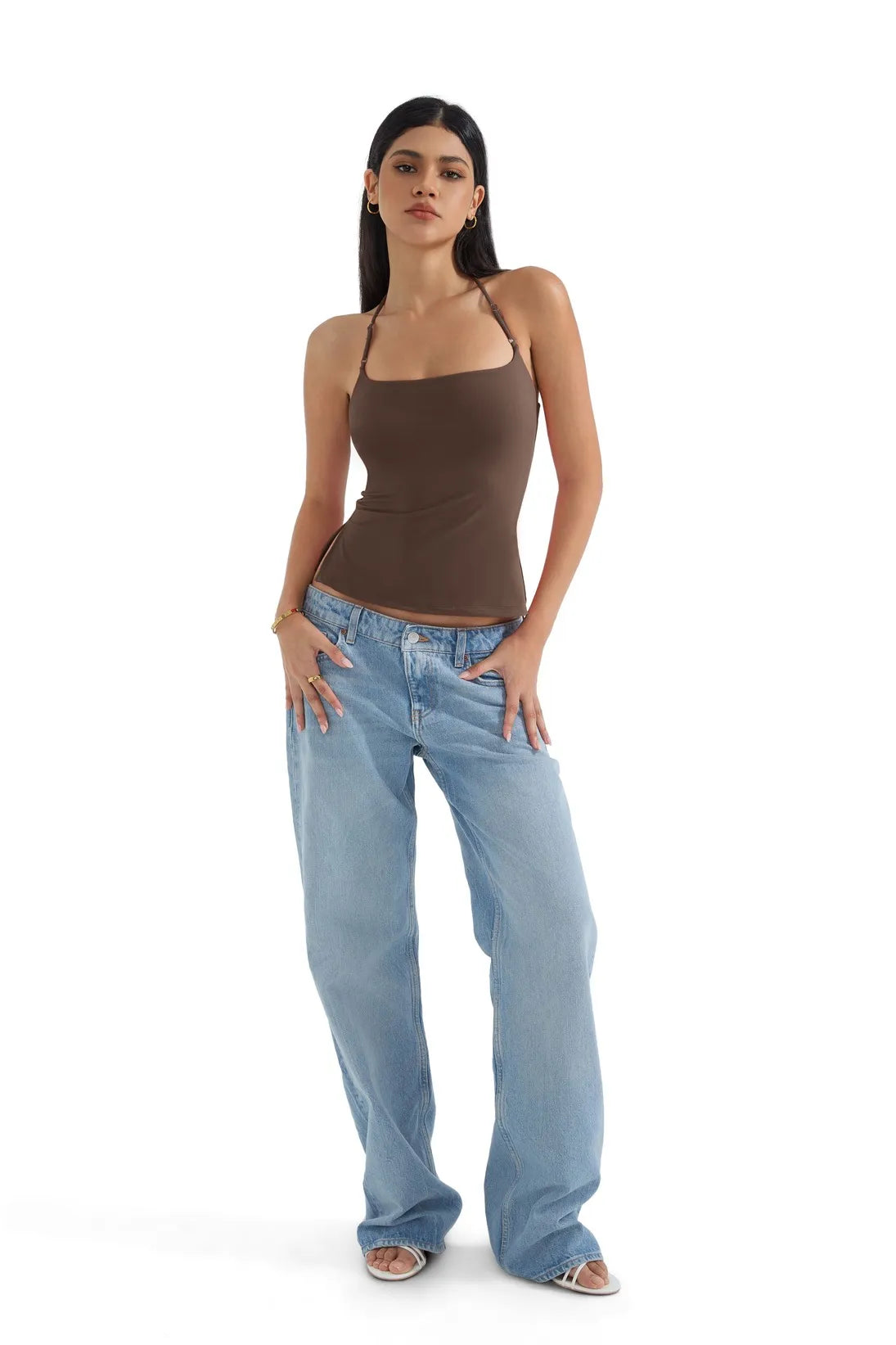 Butterweiches Cami-Neckholder-Tanktop