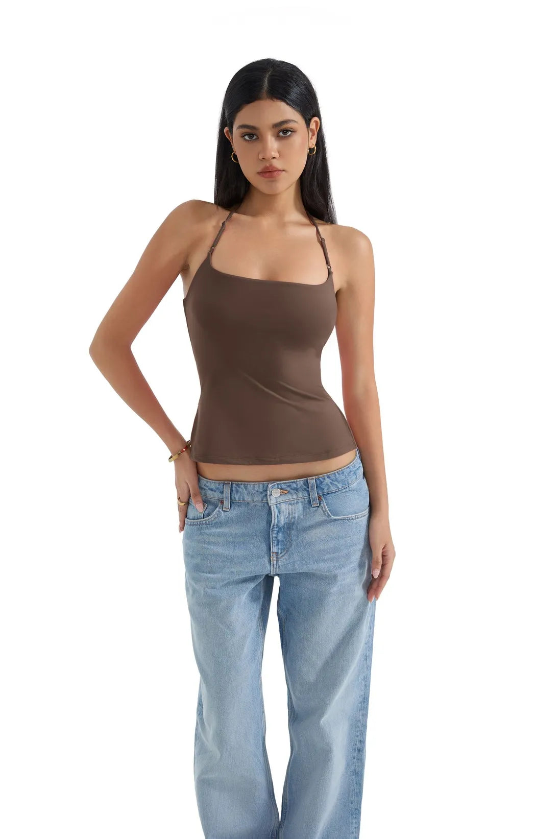 Butterweiches Cami-Neckholder-Tanktop