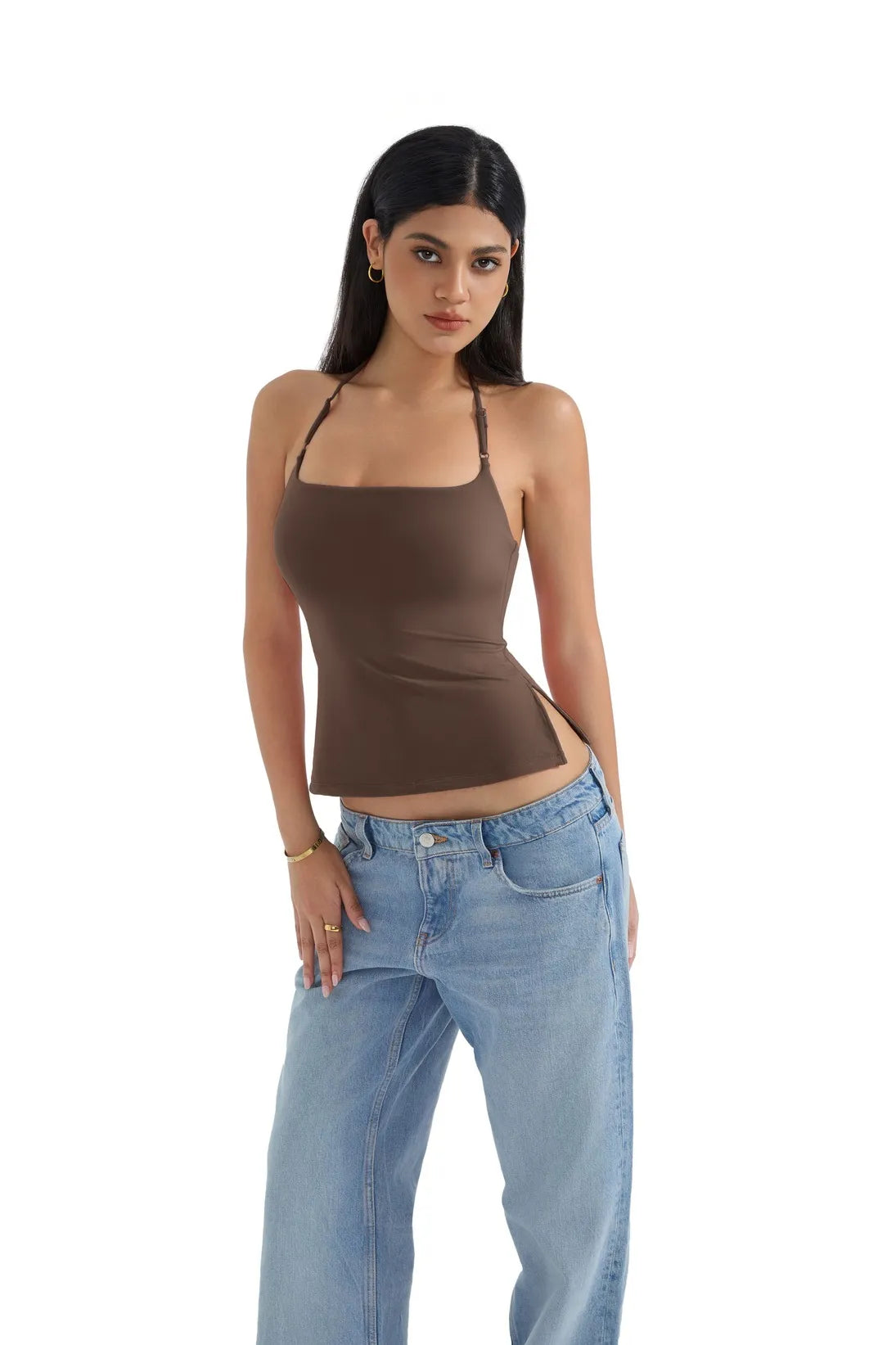 Butterweiches Cami-Neckholder-Tanktop