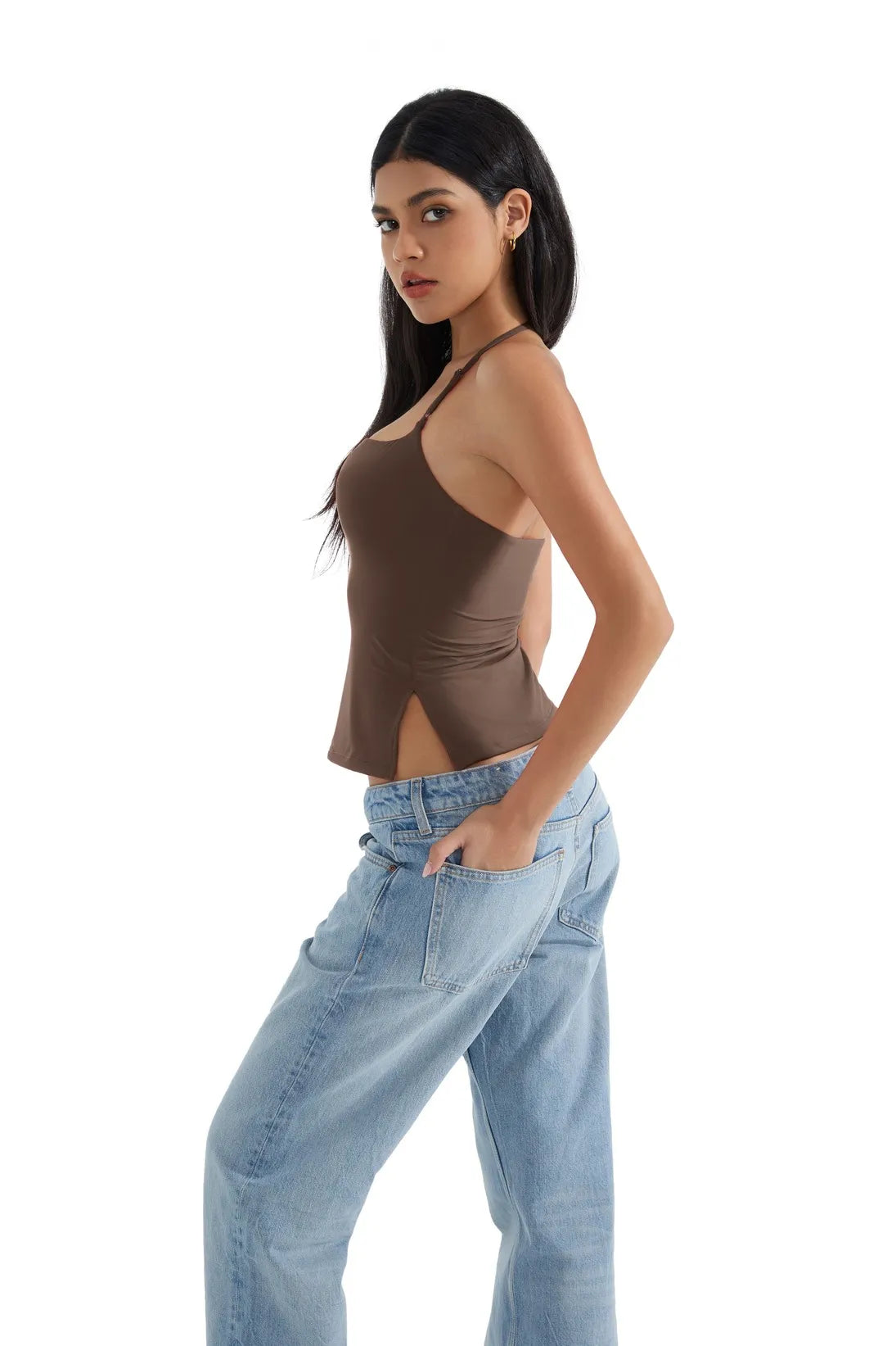 Butterweiches Cami-Neckholder-Tanktop