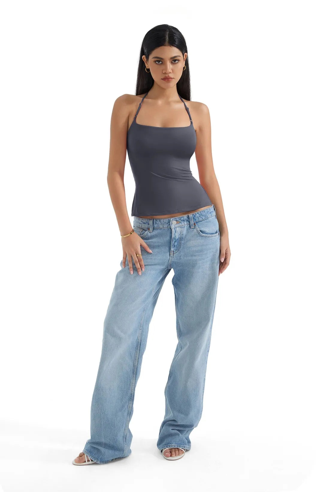 Butterweiches Cami-Neckholder-Tanktop