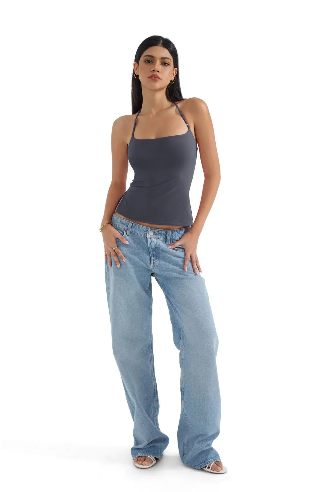 Butterweiches Cami-Neckholder-Tanktop