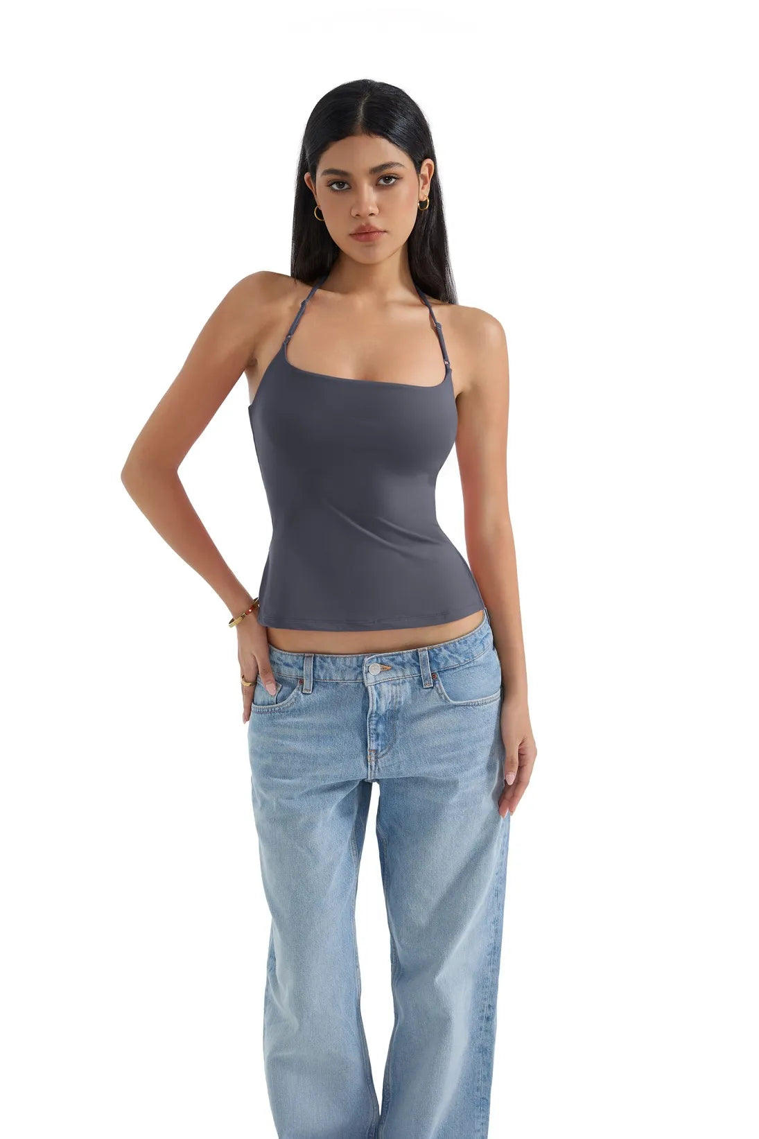 Butterweiches Cami-Neckholder-Tanktop