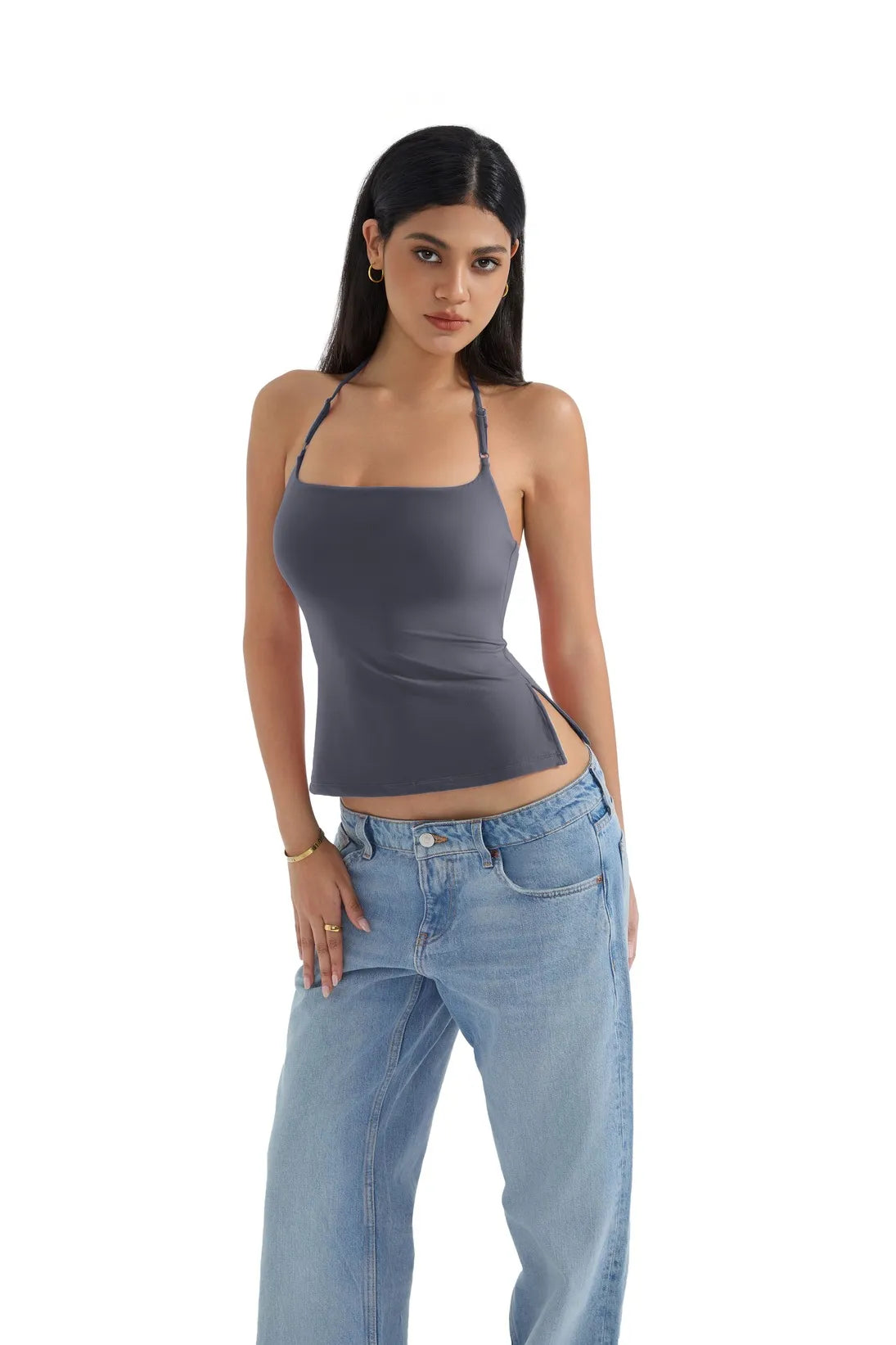 Butterweiches Cami-Neckholder-Tanktop