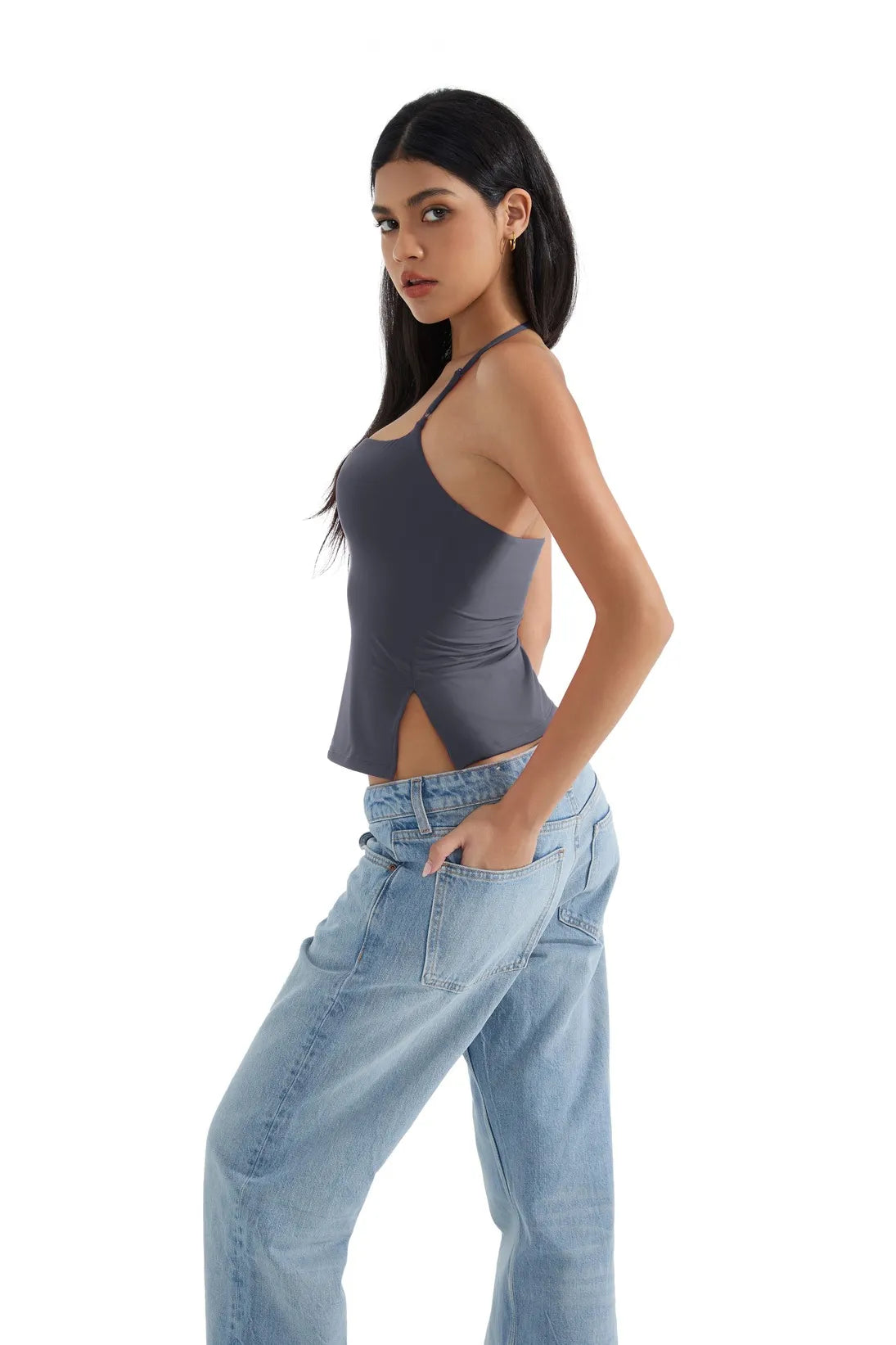 Butterweiches Cami-Neckholder-Tanktop