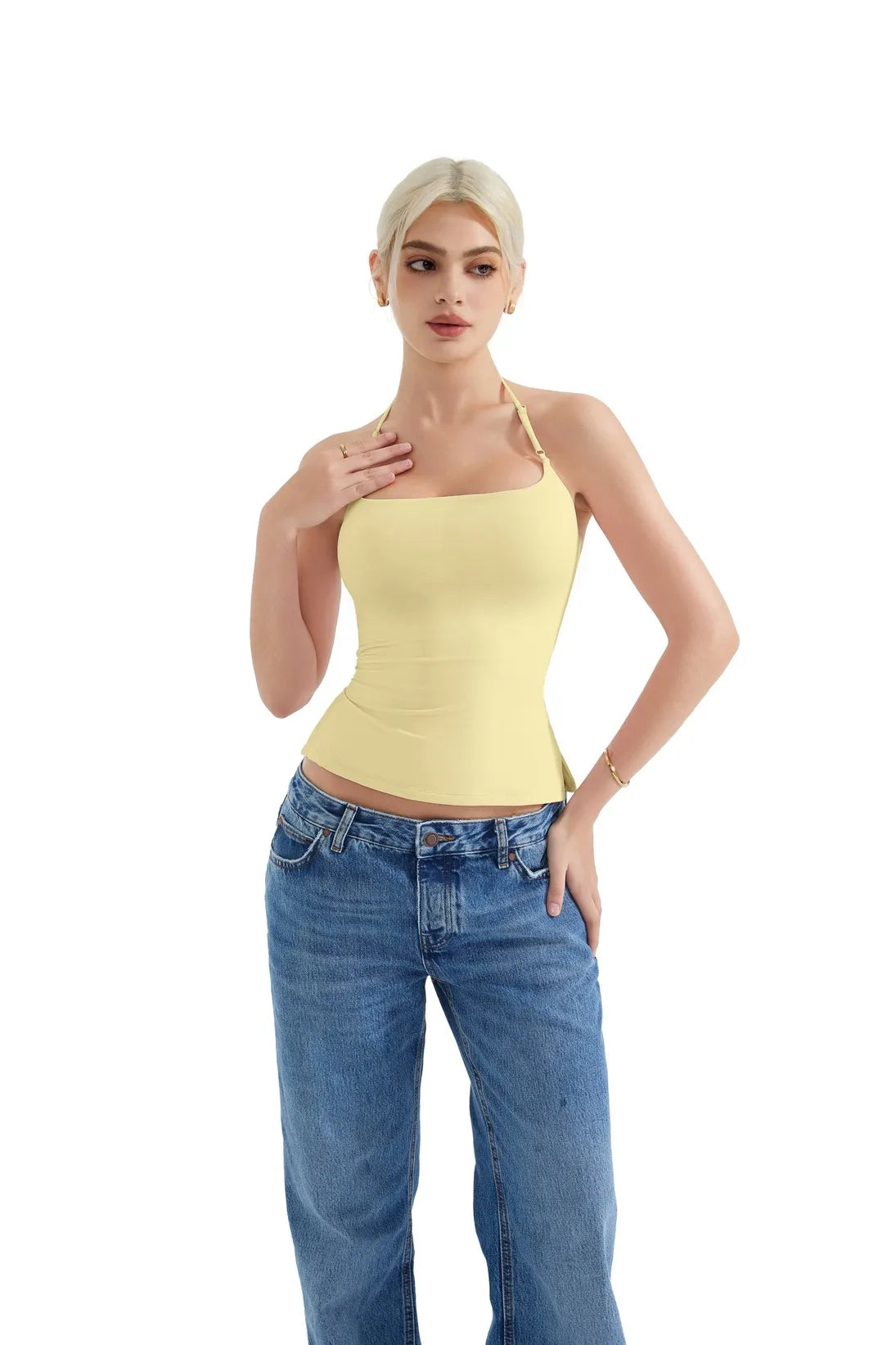 Butterweiches Cami-Neckholder-Tanktop