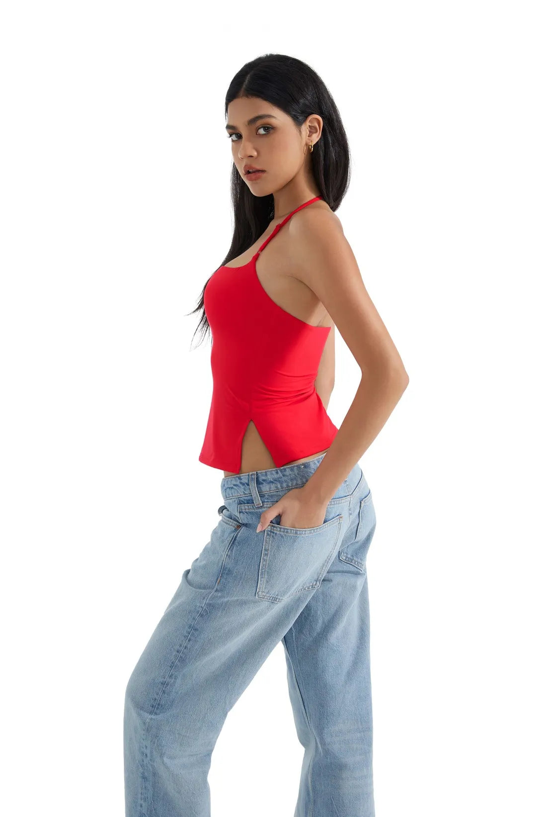 Butterweiches Cami-Neckholder-Tanktop