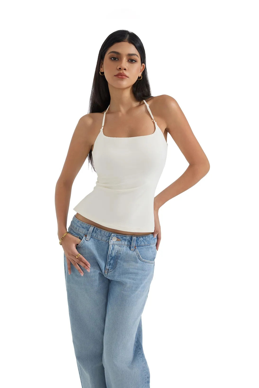 Butterweiches Cami-Neckholder-Tanktop