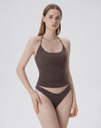 Lined Open Back Y2K Camisole Tank Tops-SUUKSESS-Brown-XS-SUUKSESS