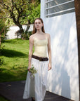 Open Back Silver Botton Y2K Tank Tops