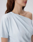 Asymmetrical Off Shoulder Short Sleeve T-Shirts-SUUKSESS-SUUKSESS