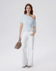 Asymmetrical Off Shoulder Short Sleeve T-Shirts-SUUKSESS-SUUKSESS