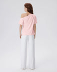 Asymmetrical Off Shoulder Short Sleeve T-Shirts-SUUKSESS-SUUKSESS