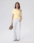 Asymmetrical Off Shoulder Short Sleeve T-Shirts-SUUKSESS-SUUKSESS