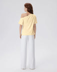 Asymmetrical Off Shoulder Short Sleeve T-Shirts-SUUKSESS-SUUKSESS