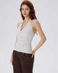 Deep V Halter Open Back Tank Tops-SUUKSESS-SUUKSESS