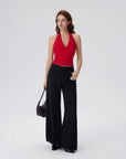 Deep V Halter Open Back Tank Tops-SUUKSESS-SUUKSESS