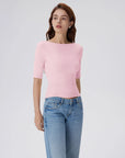 Tight Fitted Half Sleeve Boat Neck Shirt-SUUKSESS-SUUKSESS
