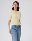 Tight Fitted Half Sleeve Boat Neck Shirt-SUUKSESS-SUUKSESS