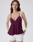 Babydoll Peplum V Neck Tank Tops