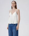 Babydoll Peplum V Neck Tank Tops-SUUKSESS-SUUKSESS
