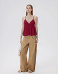Babydoll Peplum V Neck Tank Tops