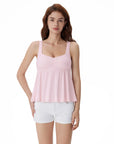 Peplum Modal Summer Flowy Babydoll Tank Tops-SUUKSESS-SUUKSESS