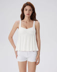 Peplum Modal Summer Flowy Babydoll Tank Tops-SUUKSESS-SUUKSESS