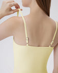 Double Line Built in Bras Square Neck Tank Tops-SUUKSESS-SUUKSESS