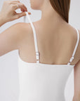 Double Line Built in Bras Square Neck Tank Tops-SUUKSESS-SUUKSESS