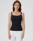 Cotton Rib Square Padded Tank Tops