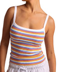 Cotton Rib Square Padded Tank Tops