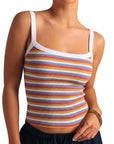 Cotton Rib Square Padded Tank Tops