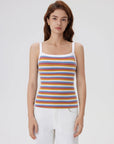 Cotton Rib Square Padded Tank Tops