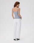 Cotton Rib Square Padded Tank Tops